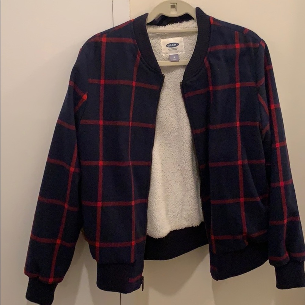 Old Navy Plaid bomber jacket